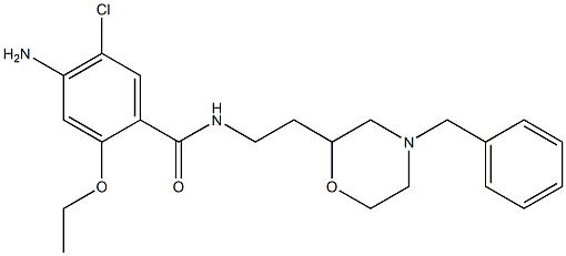 4-Amino-5-chloro-2-ethoxy-N-[2-(4-benzylmorpholin-2-yl)ethyl]benzamide,,结构式