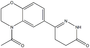 4,5-Dihydro-6-[(4-acetyl-2,3-dihydro-4H-1,4-benzoxazin)-6-yl]pyridazin-3(2H)-one Structure