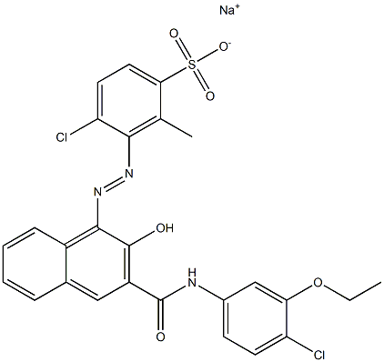 4-Chloro-2-methyl-3-[[3-[[(4-chloro-3-ethoxyphenyl)amino]carbonyl]-2-hydroxy-1-naphtyl]azo]benzenesulfonic acid sodium salt