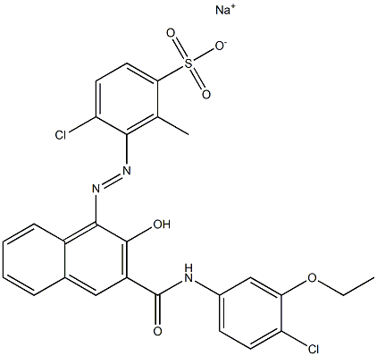 4-Chloro-2-methyl-3-[[3-[[(4-chloro-3-ethoxyphenyl)amino]carbonyl]-2-hydroxy-1-naphtyl]azo]benzenesulfonic acid sodium salt|