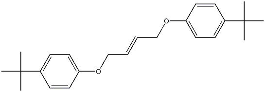 1,4-ビス[p-(tert-ブチル)フェノキシ]-2-ブテン 化学構造式