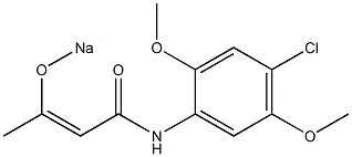 N-(3-Sodiooxycrotonoyl)-2,5-dimethoxy-4-chloroaniline Struktur