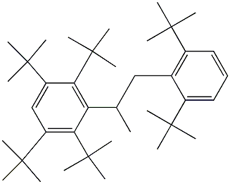 2-(2,3,5,6-テトラ-tert-ブチルフェニル)-1-(2,6-ジ-tert-ブチルフェニル)プロパン 化学構造式