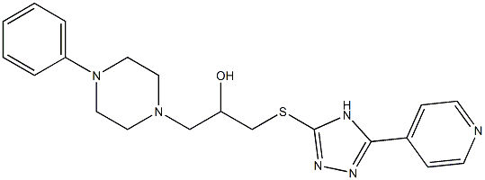 1-[[5-(4-Pyridyl)-4H-1,2,4-triazol-3-yl]thio]-3-(4-phenylpiperazino)-2-propanol Structure
