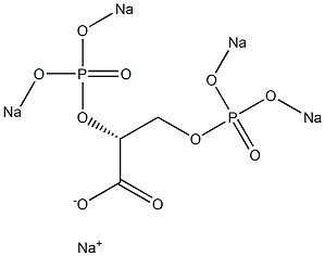 [R,(-)]-2,3-ビス[[ジ(ソジオオキシ)ホスフィニル]オキシ]プロピオン酸ナトリウム 化学構造式