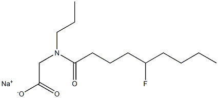 N-(5-Fluorononanoyl)-N-propylglycine sodium salt Structure