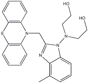 1-[Bis(2-hydroxyethyl)amino]methyl-2-(10H-phenothiazin-10-ylmethyl)-1H-benzimidazole|