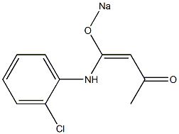 4-(o-Chlorophenylamino)-4-sodiooxy-3-buten-2-one 结构式