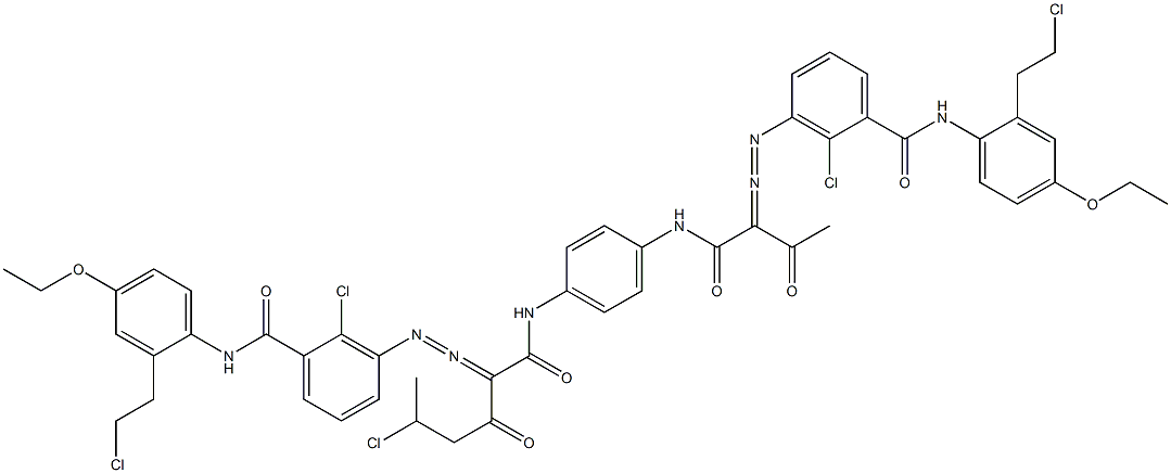 3,3'-[2-(1-Chloroethyl)-1,4-phenylenebis[iminocarbonyl(acetylmethylene)azo]]bis[N-[2-(2-chloroethyl)-4-ethoxyphenyl]-2-chlorobenzamide]