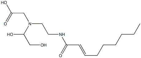 N-(1,2-Dihydroxyethyl)-N-[2-(2-nonenoylamino)ethyl]aminoacetic acid Structure