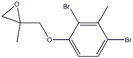 2,4-Dibromo-3-methylphenyl 2-methylglycidyl ether Structure