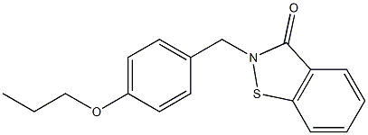 2-[4-Propoxybenzyl]-1,2-benzisothiazol-3(2H)-one Struktur
