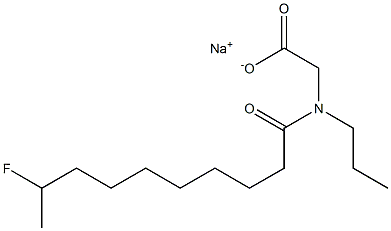 N-(9-Fluorodecanoyl)-N-propylglycine sodium salt Struktur