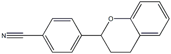 2-(4-シアノフェニル)-3,4-ジヒドロ-2H-1-ベンゾピラン 化学構造式