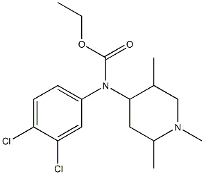 N-(3,4-Dichlorophenyl)-N-(1,2,5-trimethylpiperidin-4-yl)carbamic acid ethyl ester,,结构式