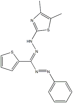 1-(4,5-Dimethyl-2-thiazolyl)-5-phenyl-3-(2-thienyl)formazan Structure