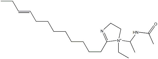 1-[1-(アセチルアミノ)エチル]-2-(9-ドデセニル)-1-エチル-2-イミダゾリン-1-イウム 化学構造式