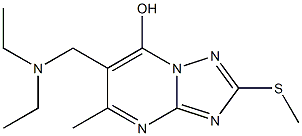 6-[(Diethylamino)methyl]-5-methyl-2-(methylthio)[1,2,4]triazolo[1,5-a]pyrimidin-7-ol,,结构式