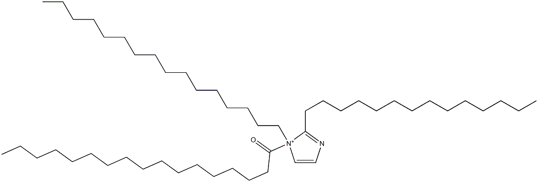 1-ヘキサデシル-1-ヘプタデカノイル-2-テトラデシル-1H-イミダゾール-1-イウム 化学構造式