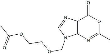 5-Methyl-3-(2-acetyloxyethoxymethyl)imidazo[4,5-d][1,3]oxazin-7(3H)-one Structure