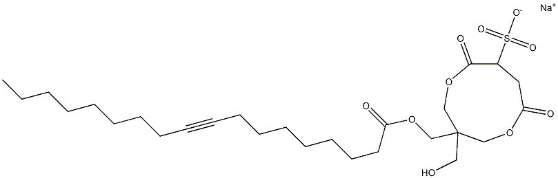 1-[[(1-Oxo-9-octadecyn-1-yl)oxy]methyl]-1-(hydroxymethyl)-4,7-dioxo-3,8-dioxacyclononane-6-sulfonic acid sodium salt 结构式