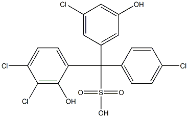 (4-Chlorophenyl)(3-chloro-5-hydroxyphenyl)(3,4-dichloro-2-hydroxyphenyl)methanesulfonic acid