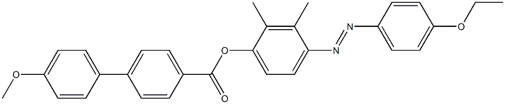 4-(4-メトキシフェニル)安息香酸4-[(4-エトキシフェニル)アゾ]-2,3-ジメチルフェニル 化学構造式