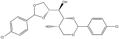 1-O,3-O:5-O,6-O-Bis(4-chlorobenzylidene)-D-glucitol 结构式