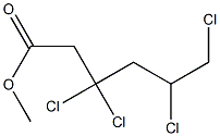 3,3,5,6-テトラクロロカプロン酸メチル 化学構造式