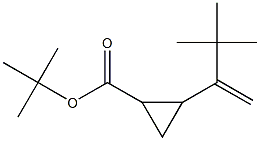 2-(1-Methylene-2,2-dimethylpropyl)cyclopropane-1-carboxylic acid tert-butyl ester Structure