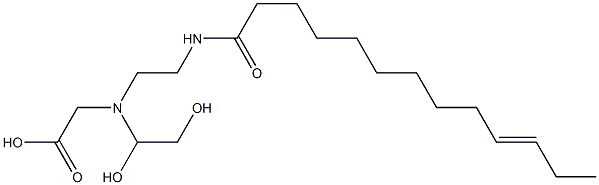 N-(1,2-Dihydroxyethyl)-N-[2-(10-tridecenoylamino)ethyl]aminoacetic acid Structure