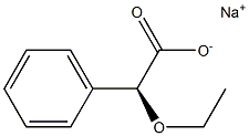 [S,(+)]-α-エトキシベンゼン酢酸ナトリウム 化学構造式