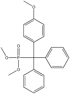 4-Methoxytritylphosphonic acid dimethyl ester Struktur