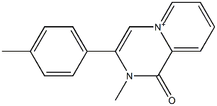 1,2-ジヒドロ-2-メチル-1-オキソ-3-(p-トリル)ピリド[1,2-a]ピラジン-5-イウム 化学構造式