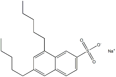 6,8-ジペンチル-2-ナフタレンスルホン酸ナトリウム 化学構造式