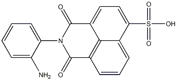 2-(o-Aminophenyl)-2,3-dihydro-1,3-dioxo-1H-benzo[de]isoquinoline-6-sulfonic acid 结构式