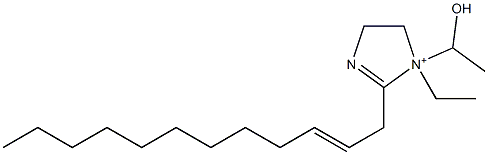 2-(2-Dodecenyl)-1-ethyl-1-(1-hydroxyethyl)-2-imidazoline-1-ium 结构式