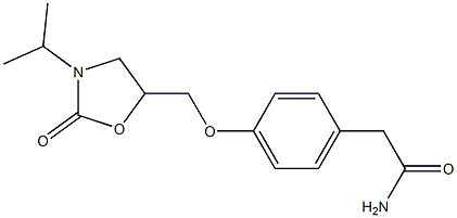 3-(1-Methylethyl)-5-[[4-(carbamoylmethyl)phenyl]oxymethyl]oxazolidin-2-one Struktur