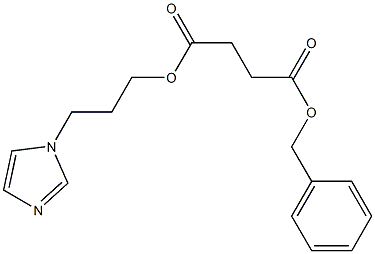 Succinic acid 1-(benzyl)4-[3-(1H-imidazol-1-yl)propyl] ester Structure