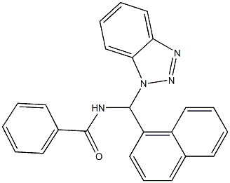 N-[(1H-Benzotriazol-1-yl)(1-naphtyl)methyl]benzamide Struktur