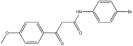 N-(4-Bromophenyl)-3-(4-methoxyphenyl)-3-oxopropanamide Struktur