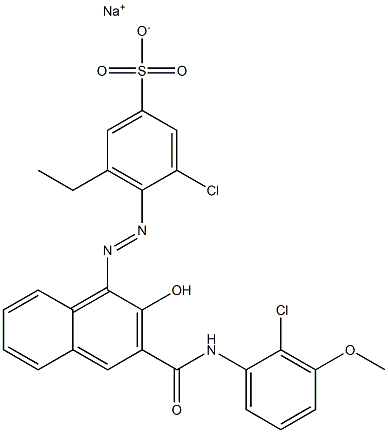 3-Chloro-5-ethyl-4-[[3-[[(2-chloro-3-methoxyphenyl)amino]carbonyl]-2-hydroxy-1-naphtyl]azo]benzenesulfonic acid sodium salt