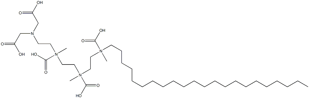 [N-[2-[N-Carboxymethyl-N-[2-[N-carboxymethyl-N-[2-(N-carboxymethyldocosylamino)ethyl]amino]ethyl]amino]ethyl]imino]diacetic acid,,结构式