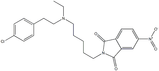 N-[5-[Ethyl[2-(4-chlorophenyl)ethyl]amino]pentyl]-5-nitrophthalimide Struktur