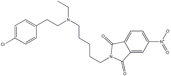 N-[5-[Ethyl[2-(4-chlorophenyl)ethyl]amino]pentyl]-5-nitrophthalimide Structure