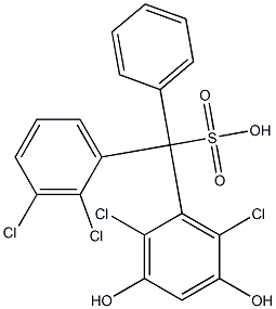 (2,3-Dichlorophenyl)(2,6-dichloro-3,5-dihydroxyphenyl)phenylmethanesulfonic acid Structure