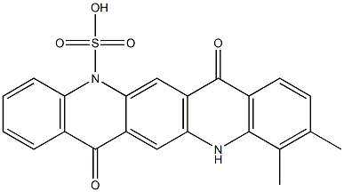 5,7,12,14-Tetrahydro-10,11-dimethyl-7,14-dioxoquino[2,3-b]acridine-5-sulfonic acid Structure