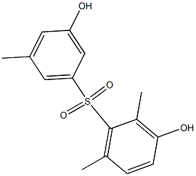 3,3'-ジヒドロキシ-2,5',6-トリメチル[スルホニルビスベンゼン] 化学構造式