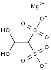 2,2-ジヒドロキシエタン-1,1-ジスルホン酸マグネシウム 化学構造式