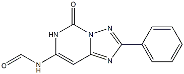 2-Phenyl-7-formylamino[1,2,4]triazolo[1,5-c]pyrimidin-5(6H)-one Struktur